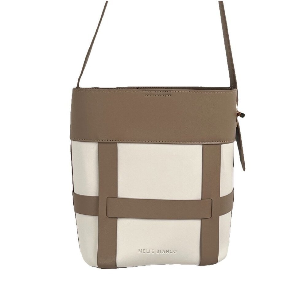 Melie Bianco Brynn Bone Vegan Shoulder Bag Bucket Purse